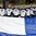 LUCERNE, SWITZERLAND - APRIL 23: Finland players look on during the national anthem after a 3-0 quarterfinal round win over Slovakia at the 2015 IIHF Ice Hockey U18 World Championship. (Photo by Matt Zambonin/HHOF-IIHF Images)

